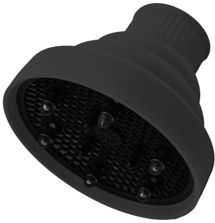 CIYODO Silicone Hair Diffuser Cover Attachment for Hair Dryers Blow Dryer Diffuser Salon Styling Tool for Home and Professional Use Black