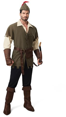 Spooktacular Creations Disfraz de Halloween para adulto, Robin Hood, talla M