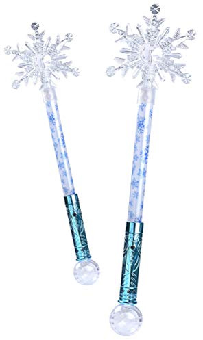 YUEHISY Bacchetta Magica Luminosa con Effetti di Luce Convertibili per Cosplay di Principesse, Materiale ABS Sicuro (White)