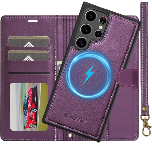 Coque pour Samsung Galaxy S26 Ultra 5G, 2 en 1 Amovible Housse en Cuir Etui Folio à Clapet Dragonne, Portefeuille RFID Blocage,Béquille, Fentes pour Cartes,Folio Magnetique Etui pour Samsung S26 Ultra