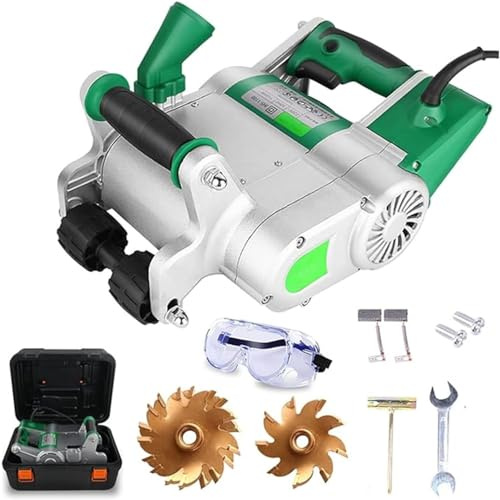 ZenHailure 1100 Vatios Rozadora De Pared Eléctrica,Máquina Ranuradora De Concreto De Mano,Máquina Ranuradora De Pared Profesional Sin Polvo Rozadora De Pared,Diseño Colgante