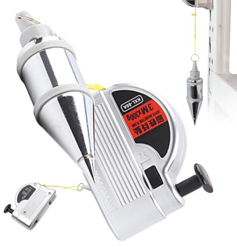 Retractable Plumb Bob Heavy-Duty Rust-Proof Precise Quick-Stabilizing