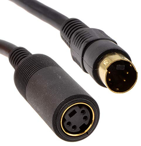 kenable SVHS S-video Plug to Socket Extension Cable GOLD 1.5m [1.5 metres]