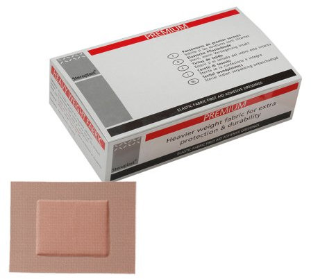 Steroplast Premium Heavy Weight Fabric 7.5cm x 5.0cm Plasters Qty 50
