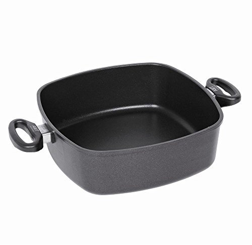 AMT Gastroguss 2059572 Poêle à Servir Hautement Quadrangulaire Aluminium Noir/Gris 28 x 28 x 9 cm
