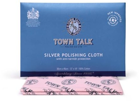 Town Talk Polishing Cloth Chiffon de nettoyage professionnel en argent 30 x 45 cm