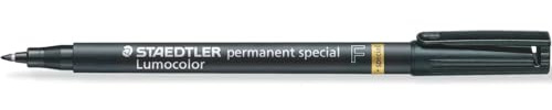 STAEDTLER Pack Of 3 Lumocolor Permanent Marker PensSpecial 319F Fine Tip - Black