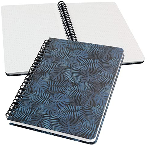 Sigel Spiralblock Jolie A5 dotted Bullet Journal Schwarz Blau 120 Seiten | JN602, Vegan, nachhaltiges Papier