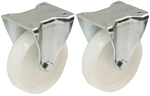 2-80mm 3 Pulgadas Ruedas Nailon - Resistente Ruedecilla Fija Set 120kg Cada