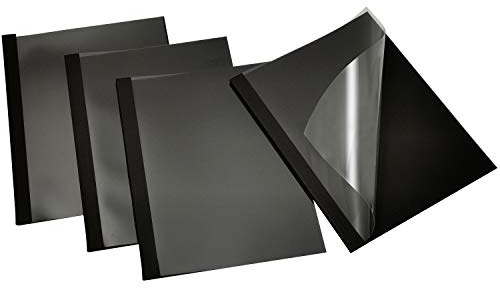 Rayson TBC6-25-BK - Coperture termiche per rilegatura, 1/4, colore nero, formato lettera, contiene 55 fogli, confezione da 25