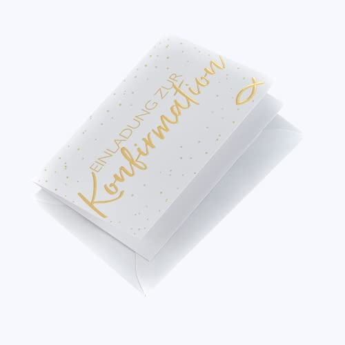 Carte d'invitation pour confirmation - Carte de texte - 10,5 x 14,5 cm