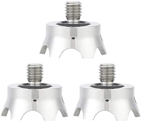 Goshyda 3Pcs Spikes, Edelstahl 3/8 Zoll Schnittstelle rutschfeste Kamera Stativ Spike für Gitzo