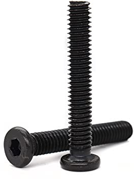 binifiMux 10-Pack Black 5/16-18 x2-1/2 Flat Head Allen Bolt Joint Connecting Bolts Socket Cap Screws for Furniture Connecting