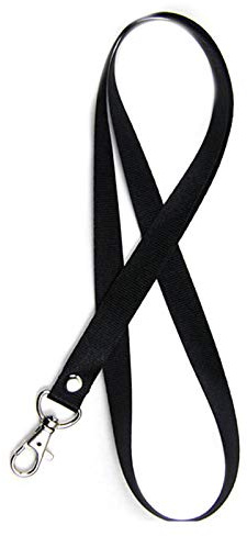 ohfruit Lanière de cou, lanière pivotante de 10 pièces pour porte-badge d'identification, cordon pivotant en J-crochet pour porte-cartes avec nom Porte-clés Noir