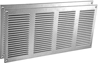Vent Systems Galvanizada 200 x 400 mm cubierta de ventilación de aire parrilla metal con pantalla de protección de plagas integrada cubierta de ventilación HVAC para mejoras en el hogar - Paquete de 2
