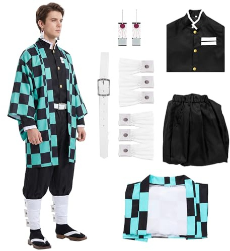 Alaiyaky Nezuko Costume de cosplay pour enfant Demon Slayer Nezuko Kimono Cosplay Halloween Costume Anime Manteau Costume Adulte