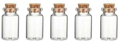 Barattoli vuoti per incantesimi, piccole bottiglie di vetro con coperchio in sughero, bottiglia in miniatura per pozioni fai da te, artigianato, decorazione, matrimoni, desideri, gioielli, bomboniere