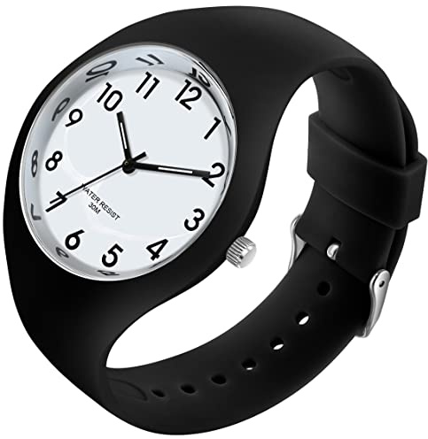 findtime Uhr Damen Armbanduhr Jelly Süßigkeiten Farbe Buntfarbig Frauen Uhren Analog Quarz Damenuhr mit Silikonarmband Wasserdicht Sportuhr für Mädchen Kinderuhr Junge Uhren Kids Watch