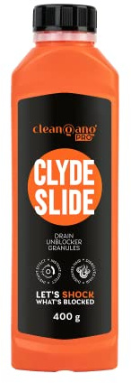 CleanGang - Abfluss Reiniger Clyde Slide Granules entfernt Verstopfungen aus allen gängigen Rohren - Abflussreiniger löst Haare und eliminiert Gerüche - schnell wirkendes Rohrreiniger Granulat 500 ml