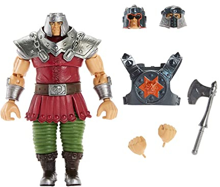 Masters of the Universe Masterverse actionfigur New Eternia Deluxe Ram Man, 7 tums skala, 30 artiticulations, Battle Accessories, HLB57