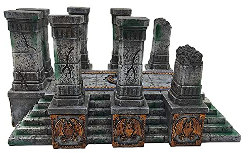 Temple DnD Terrain Scenery for Tabletop | Wargame Terrain for Miniatures | Tabletop Terrain for Miniatures | 28mm Fantasy Miniatures | Painted 30cm D&D Scenery | Higly Detailed Resin Wargaming Terrain