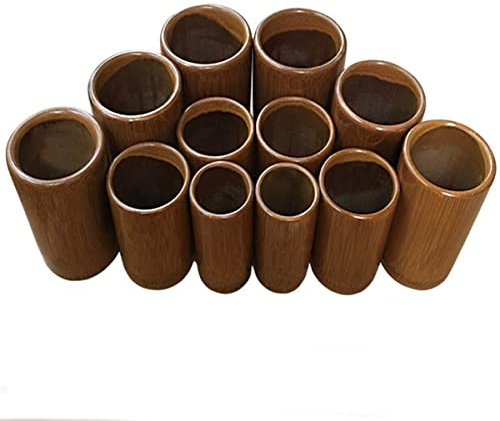 Conjunto de terapia de ventosas de bambú 12 ventosas de aire al vacío Masaje anticelulítico para dolor de espalda y cuello Pérdida de peso Alivio muscular
