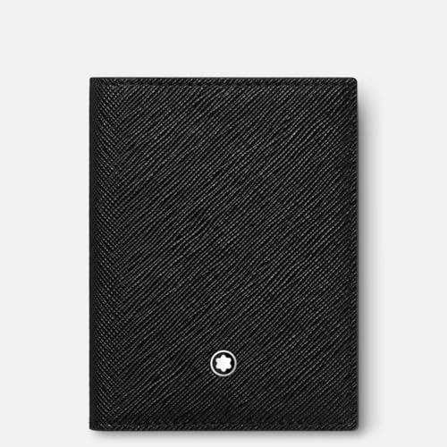 Montblanc MB130322, MB Sartorial Card Holder 4cc BK Unisex, Schwarz