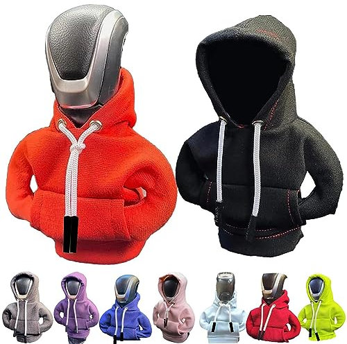 Maodom Auto Schaltknauf Abdeckung,Schaltknauf Hoodie Abdeckung,Manueller Oder Automatischer Schalthebel,Staubdichter Schutz,Dekoratives Autozubehör-9 Farben
