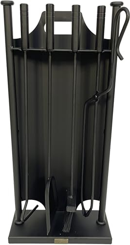 IMEX EL ZORRO, 12026-N - JUEGO CHIMENEA OVALADO 4 PIEZAS (NEGRO)