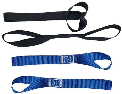 FSSTUD 4 x weiche Schlaufen-Spanngurte für Motorrad, Gepäck, Ladung, Gurtband, Spanngurte für Fahrrad, Auto