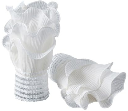 LUOFANG Puños con Volantes, Mangas Decorativas para suéter, Mangas postizas extraíbles, extensión de puños, Ropa, Decoraciones para muñecas, Decoraciones para Brazos