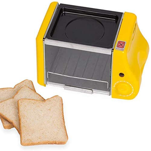 Máquina De Sándwich De Gofres De Pan Mini Horno Eléctrico, Horno Asado Multifunción Para Hornear Pan Tostado Y Huevos Fritos, Máquina De Desayuno De 1,5 L 220 W Para Personal De Oficina De Dormitorio