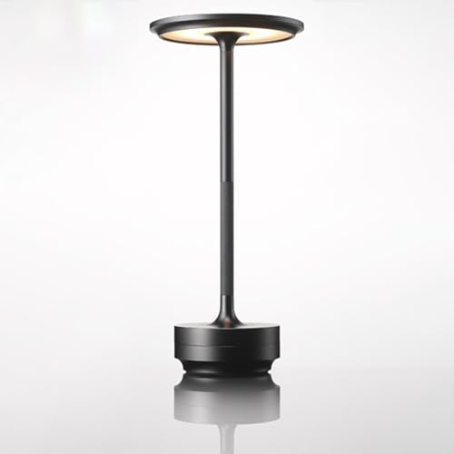 iFCOW Lámpara de Mesa inalámbrica con Sensor táctil, luz Recargable con batería de 5200mAh lámpara de Mesa Regulable de 3 Colores LED para mesita de Noche en la Cama o Mesa de Comedor