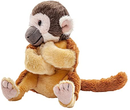 Uni-Toys - Totenkopfaffe mit Klammerarm - 18 cm (Höhe) - Plüsch-AFFE - Plüschtier, Kuscheltier