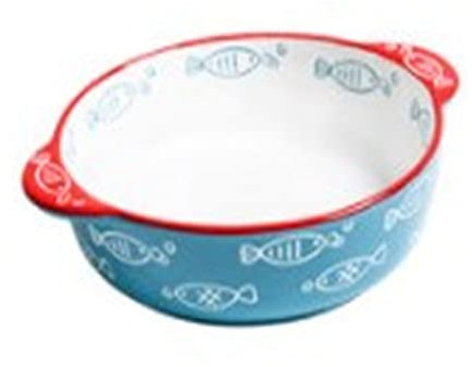 LVUNZJCA Ceramic Baking Dish Ceramic Baking Pan Rice Bowl Vegetable Plate Fish Plate for Cooking, Kitchen(17.5x14.5x4.5cm)