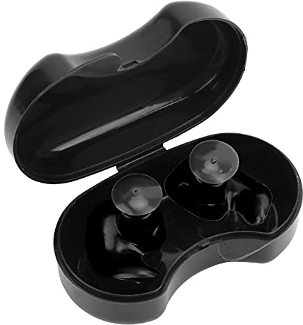 Drfeify Ohrstöpsel Zum Schwimmen, Tragbar, Wasserdicht, Staubdicht, Wiederverwendbare Silikon-Spiral-Ohrstöpsel für und Erwachsene (Black)