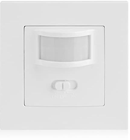 KIMISS Interruptor de luz con Sensor de Movimiento PIR, para lámparas empotradas, 110V‑240V, luz infrarroja, Control automático, Ideal para pasillos y Exteriores