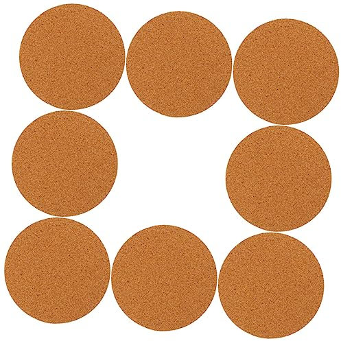 FUNOMOCYA 8pcs Round Cork Plant Mats for Flowerpot Bottoms, Cork Planter Pads Φ150x4.3mm with Anti-skid Function for Indoor Plant Pots and Home Decor