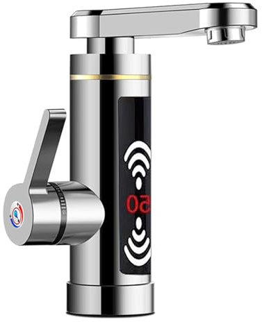 Elektrischer Wasserhahn, Waschtischarmatur, Digitale Anzeige der Echtzeittemperatur, Keramische Ventile, Heiße und Kalte Doppelgänge