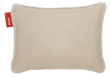 Stoov Heizkissen mit Abschaltautomatik - Kabelloses Wärmekissen mit Standard Akku: 2 bis 4 Std. Wärme - Elektrische Wärmflasche für Rücken & Nacken - Ploov¹ 45x60 cm Gestrickt Beige