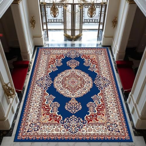 Alfombra suave al tacto con diseño Vintage de retales coloridos, alfombras antideslizantes for sala de estar, alfombra suave lavable antideslizante extragrande for decoración del hogar(Pattern 09,140*