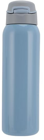 Isolierte Wasserflasche mit Strohhalm, Edelstahl-Schwerkraftkugel-Vakuumbecher für ältere Menschen, Schwangere Frauen und Mehr, 500 Ml, Isoliert für Langanhaltende (BLUE)