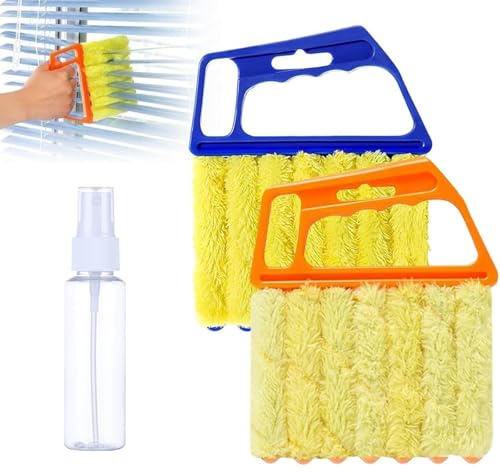 2 Pcs Venetian Blind Cleaner Tool, Reusable Blind Cleaners for Wooden Blinds & Window & Air Conditioner, Mini Duster for Dust & Dirt, Upgrade Your Cleaning Routine