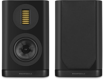 Wharfedale EVO 5.1 - Altoparlanti da scaffale (coppia) – Woofer in Kevlar intrecciato da 5, tweeter AMT 35×70 mm, Bass‑Reflex, noce (nero)