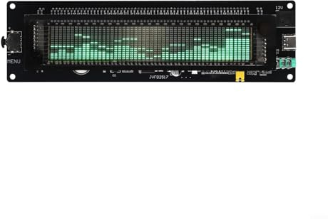 AK2515 Audio Spectrum Analyzer Board, MIC Pick up Audio Spectrum, VFD Sound Level Meter VU Meter Screen Display for Car Vehicle Head Unit Enabled Stereo Radio (JVFD2517 (narrow))