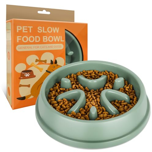 Slow Feeder Dog Bowl, Anti Choke Dog Bowl with Anti-slip Washers | Anti Bloat Pet Promotes A Healthy Diet and Slow Down Eating for All Small/Medium/Large Pets
