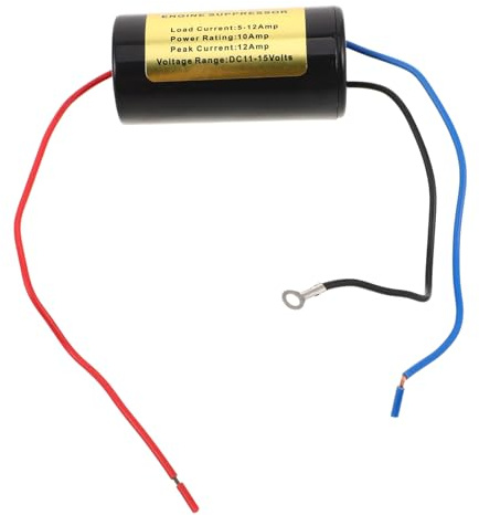Operitacx Filtro Antirumore per Alternatore Riduttore di Interferenze da Linee di Alimentazione Stabilizzatore di Tensione per Auto Isolatore di Rumore per Elettronica Veicolare