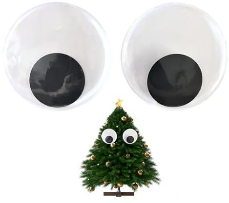 Generico Grandi Occhi Sbircianti - 1 Coppia Occhi Finti Giganti Mobili,Decorazioni per Feste Halloween Natale Casa Ufficio Scuola Porta Stanza
