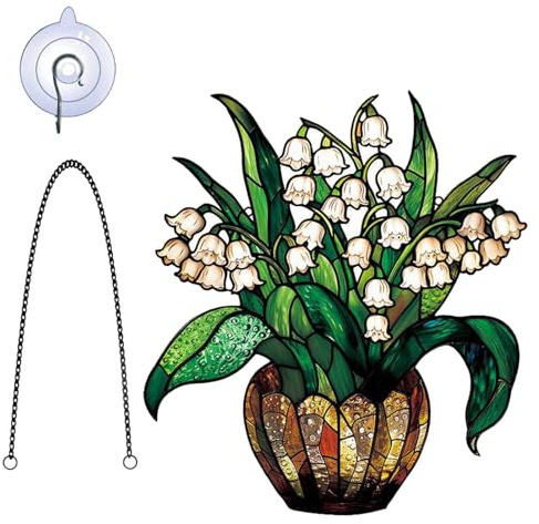 Decoración para ventana de del valle, planta en maceta con flores