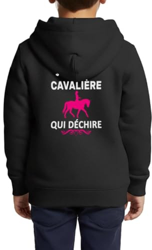 Spreadshirt Je suis Une Cavalière Qui Déchire Chevaux Équitation Veste À Capuche Enfant Premium